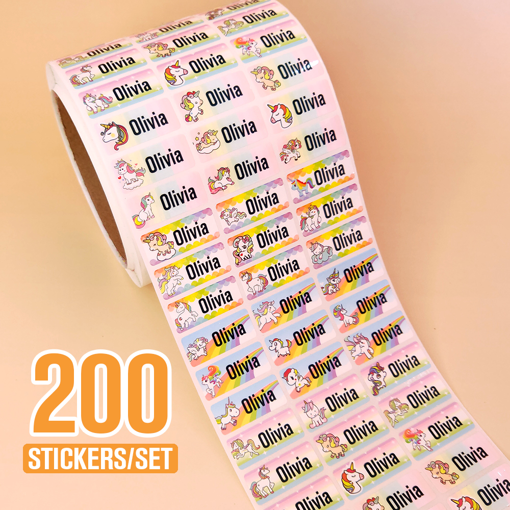 Baby Clothing Labels - Custom Name Tag Sticker Waterproof Kawaii
