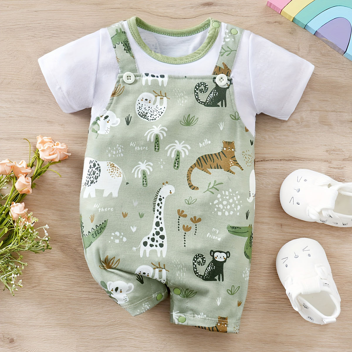 Baby Boy Clothing Zara - IURNXB Adorable Infant Zoo Animal Print