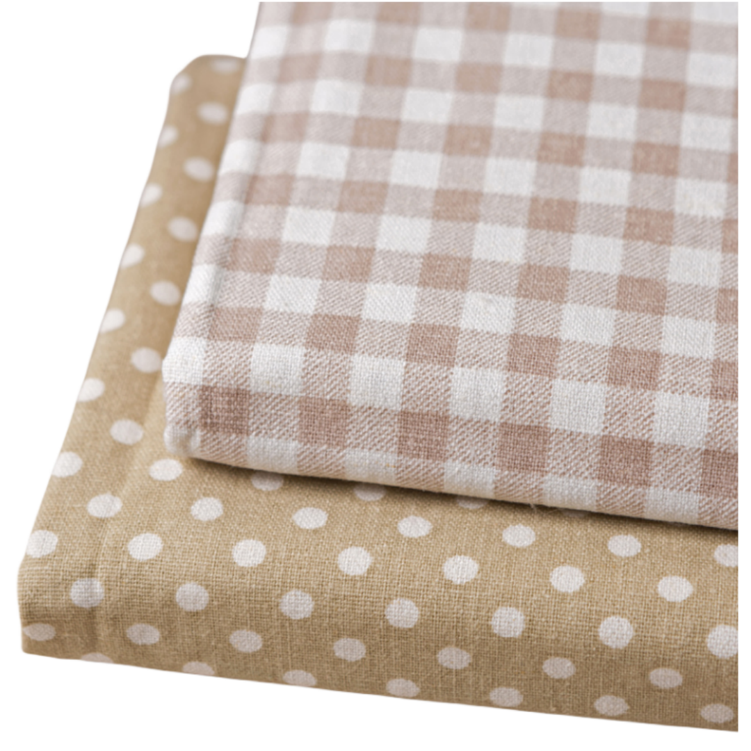 Baby Clothing Quilt - Plaid Linen Cotton Fabric DIY Sewing