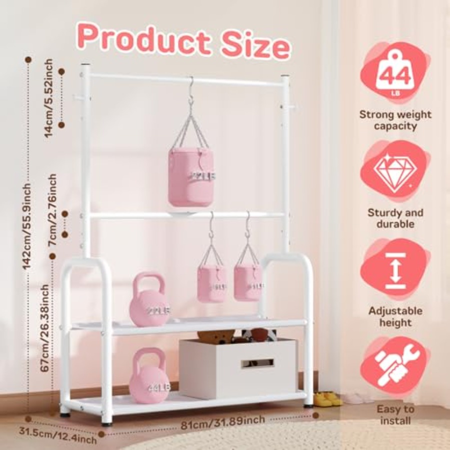 Clothing Rack with 2-Layer Sto - Baby Clothing Hanging Rack avis et prix