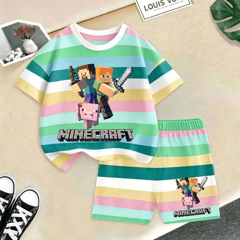 Minecrafted Girl boy Summer T  - Baby Clothing Gift Set avis et prix