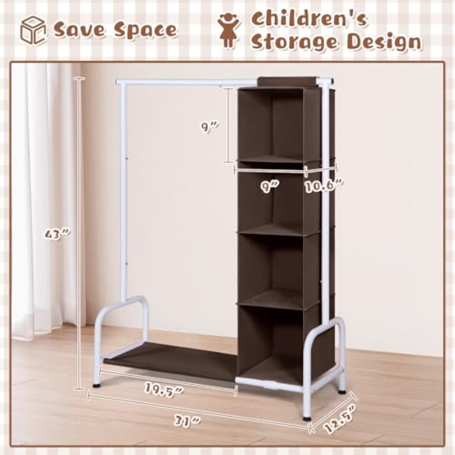 Clothing Rack with Hanging Org - Baby Clothing Hanging Rack avis et prix