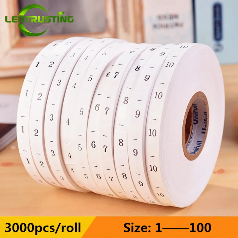 3000PCS/Roll 1-100 Number Size - Baby Clothing Labels avis et prix