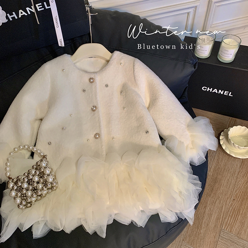 Girls' Furry Coat Autumn and W - Baby Clothing Quilt avis et prix