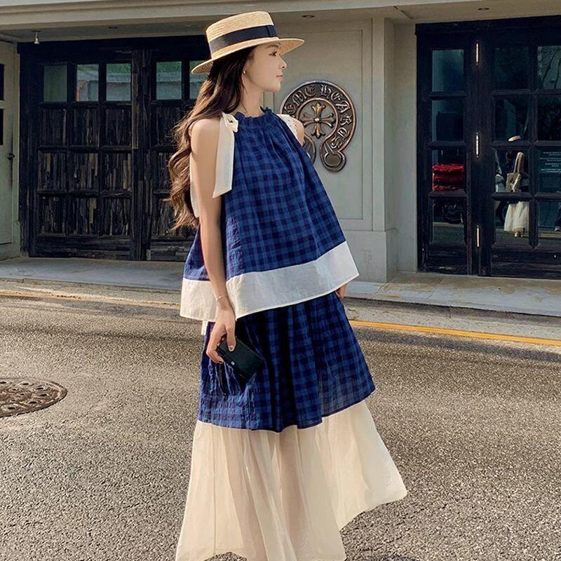 Women's Blue Plaid Two Piece S - Summer Short Set avis et prix