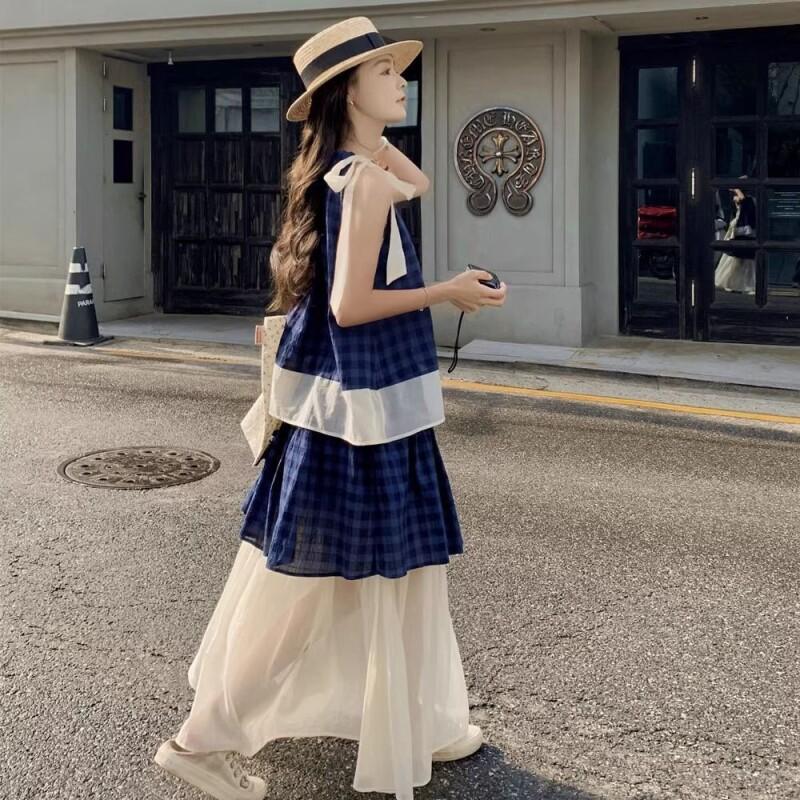 Women's Blue Plaid Two Piece S - Summer Short Set avis et prix