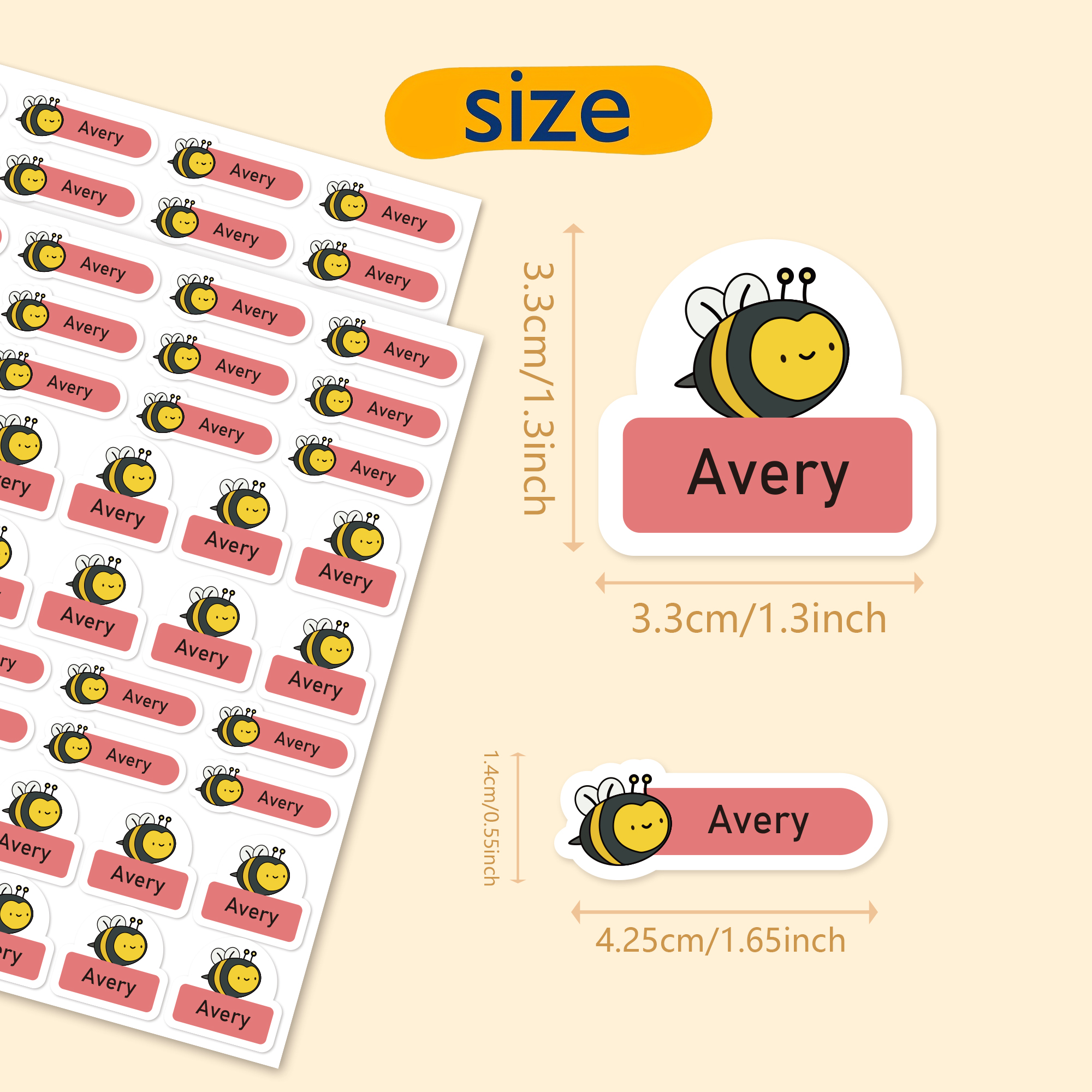 124PCS Custom Name Stickers Cu - Baby Clothing Labels avis et prix