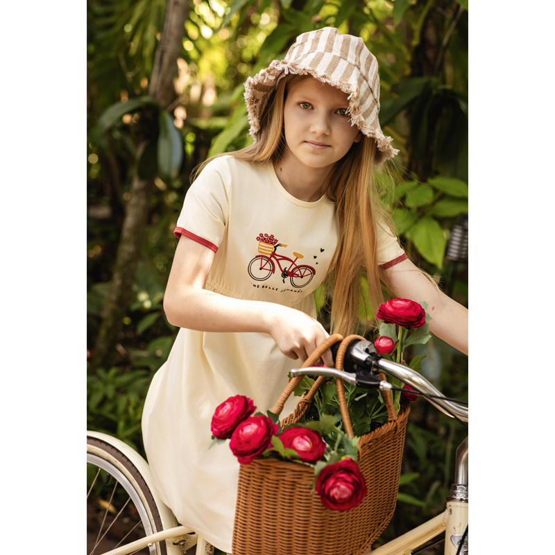 Ali Plus SS26 Printed Bike col - Baby Clothing Patterns avis et prix
