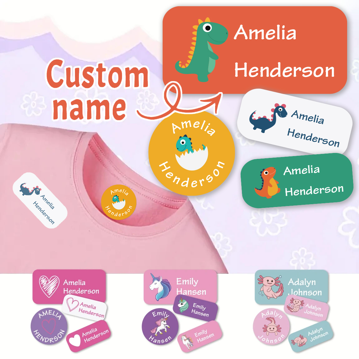 140PCS Custom Stickers Customi - Baby Clothing Labels avis et prix