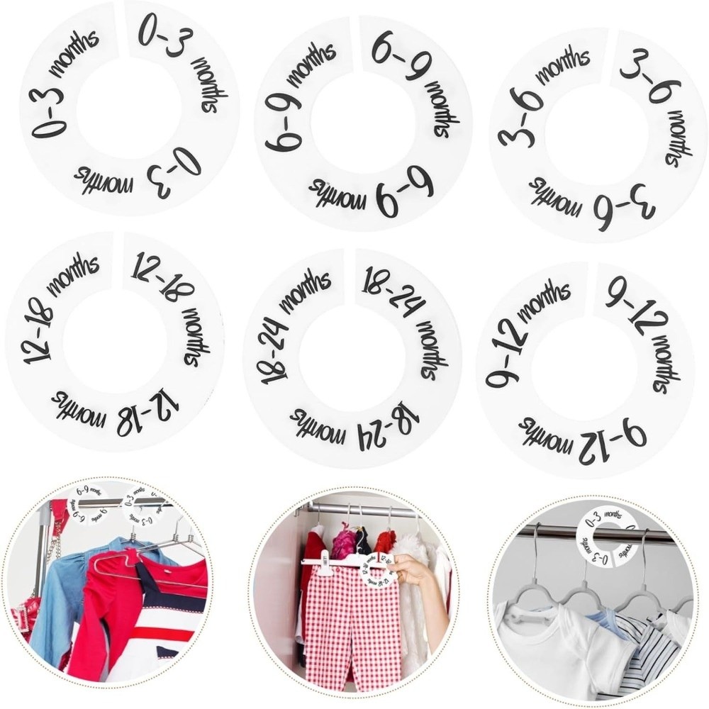 68/9Pcs Organizing Hangers Bab - Baby Clothing Labels avis et prix