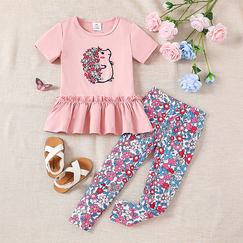 2pcs Set for Girls Summer Vaca - Toddler Legging Set avis et prix