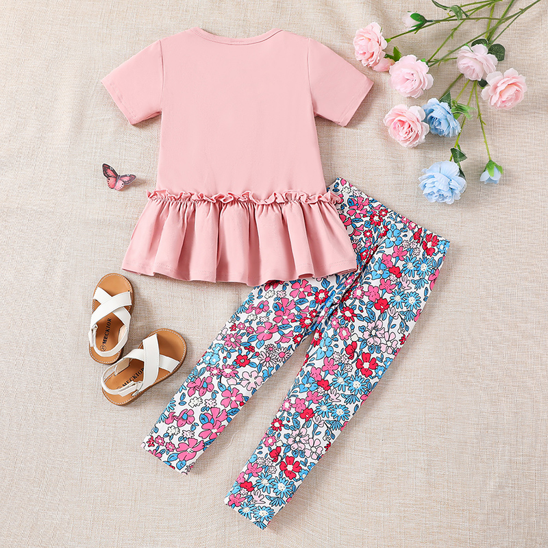 2pcs Set for Girls Summer Vaca - Toddler Legging Set avis et prix