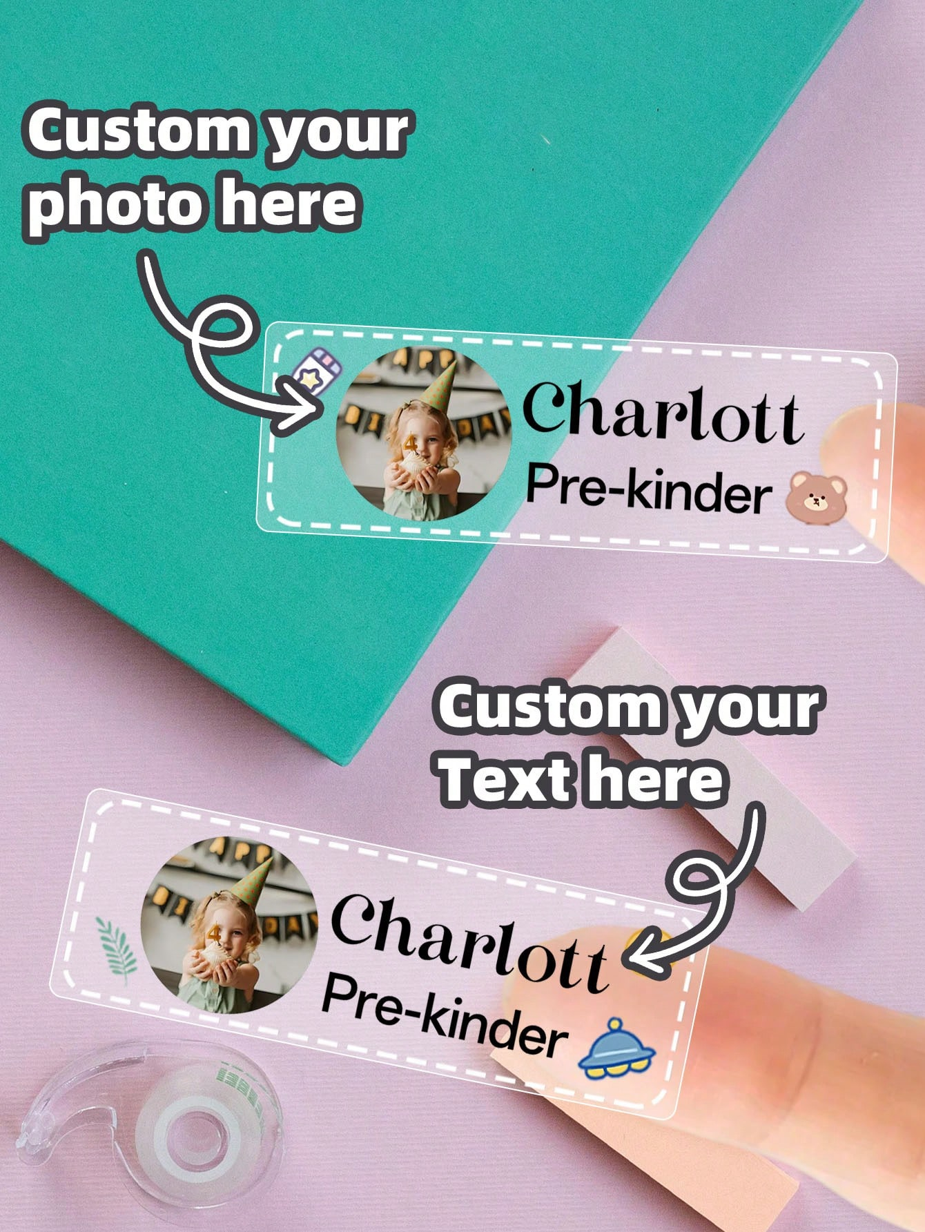 4.5*1.5CM  1~128pcs Custom Tra - Baby Clothing Labels avis et prix