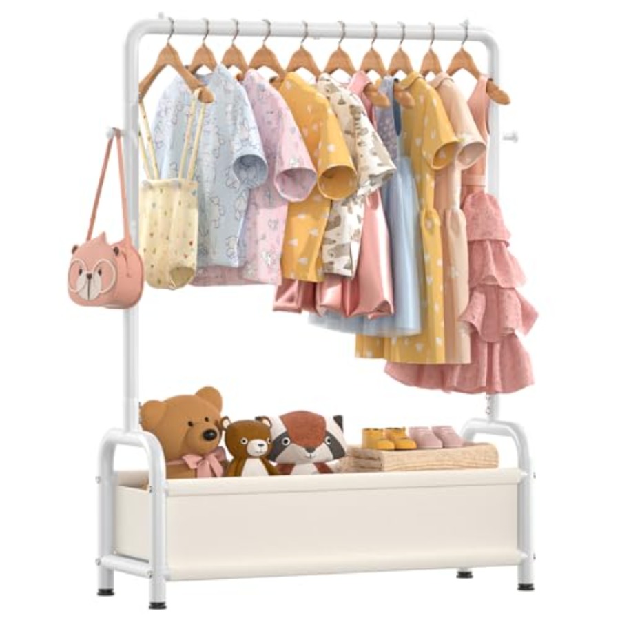 Clothing Rack with Storage She - Baby Clothing Hanging Rack avis et prix