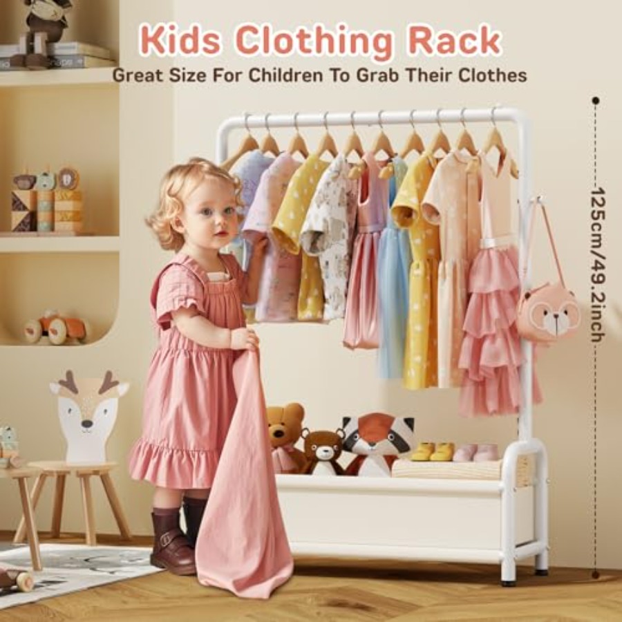 Clothing Rack with Storage She - Baby Clothing Hanging Rack avis et prix