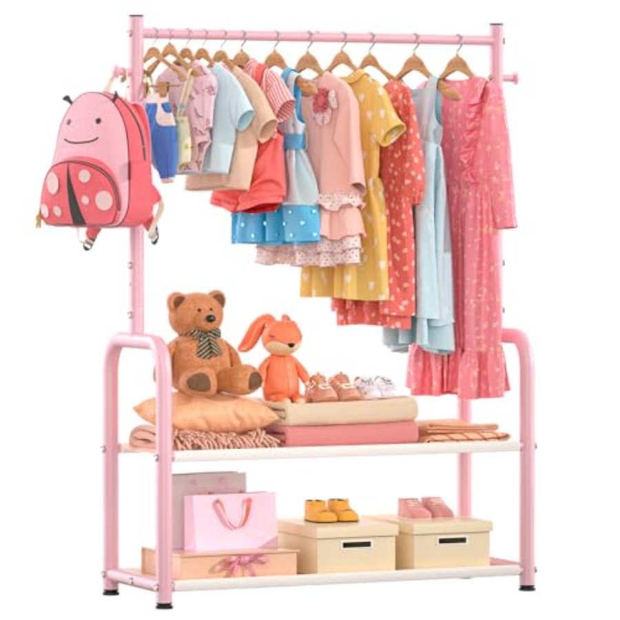 Clothing Rack with 2-Layer Sto - Baby Clothing Hanging Rack avis et prix