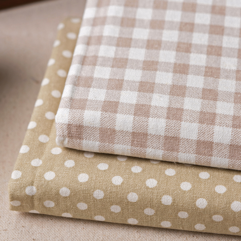 Plaid Linen Cotton Fabric DIY  - Baby Clothing Quilt avis et prix