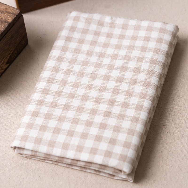 Plaid Linen Cotton Fabric DIY  - Baby Clothing Quilt avis et prix